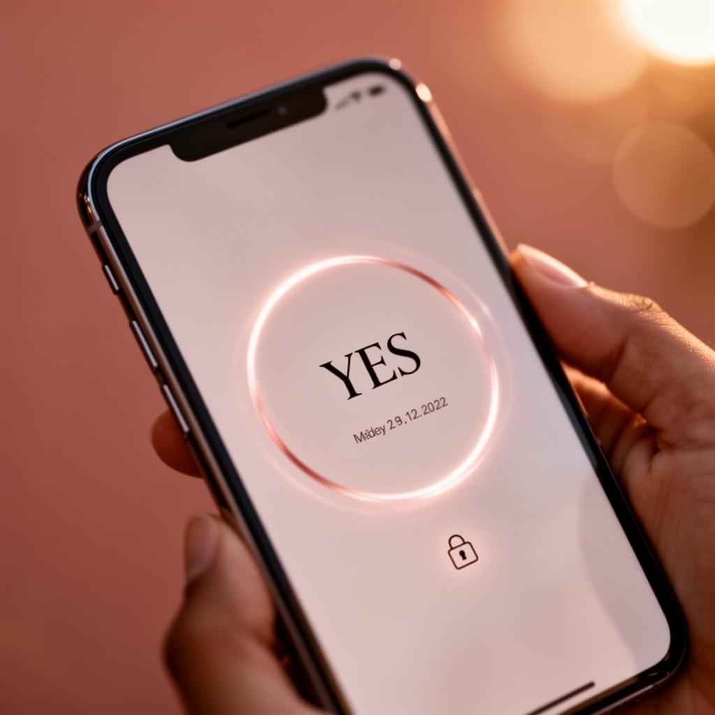 YES protocol consent certificate displayed on a smartphone